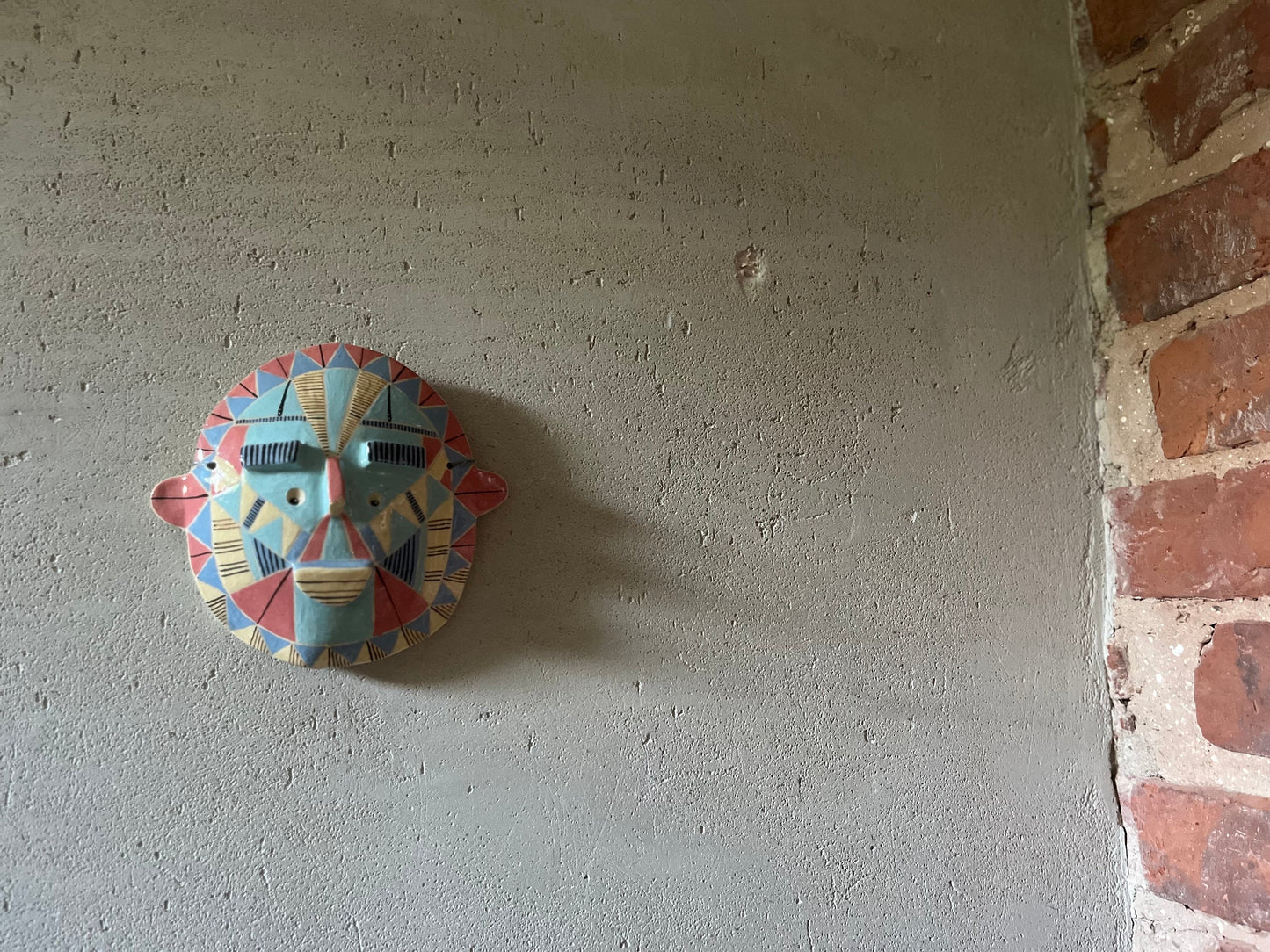 Original Ceramic Mask Art, Handpainted and Handmade Wall Decoration, Unique Living Room Art, Original Artwork, Boyfriend Gift