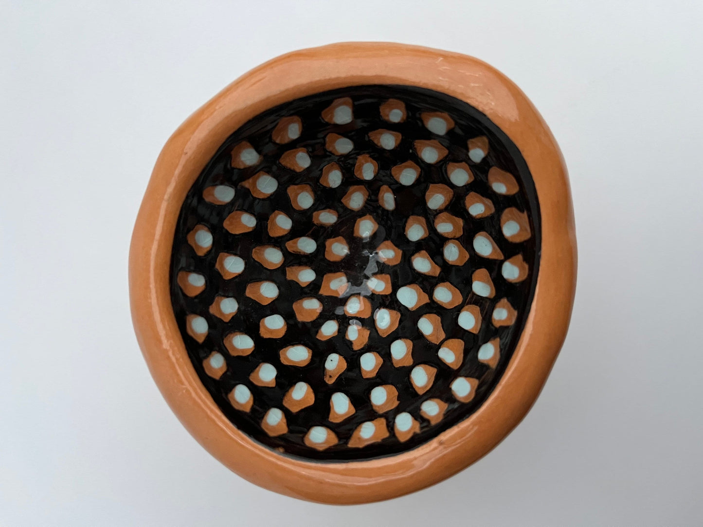 Footed Handcarved Sgraffito Ceramic Bowl /  Salt Cellar With Handcarved Pattern / Handmade Sgraffito Ceramic Bowl Gift