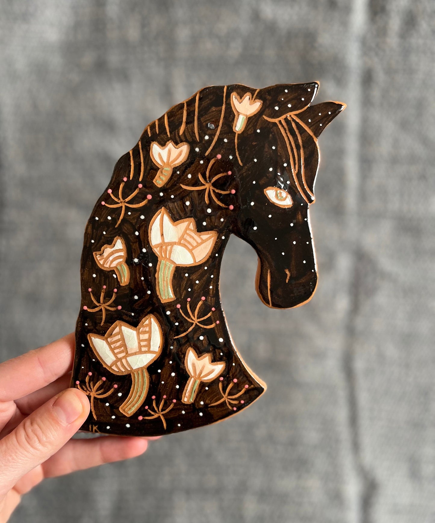 Ceramic Horse Wall Decor