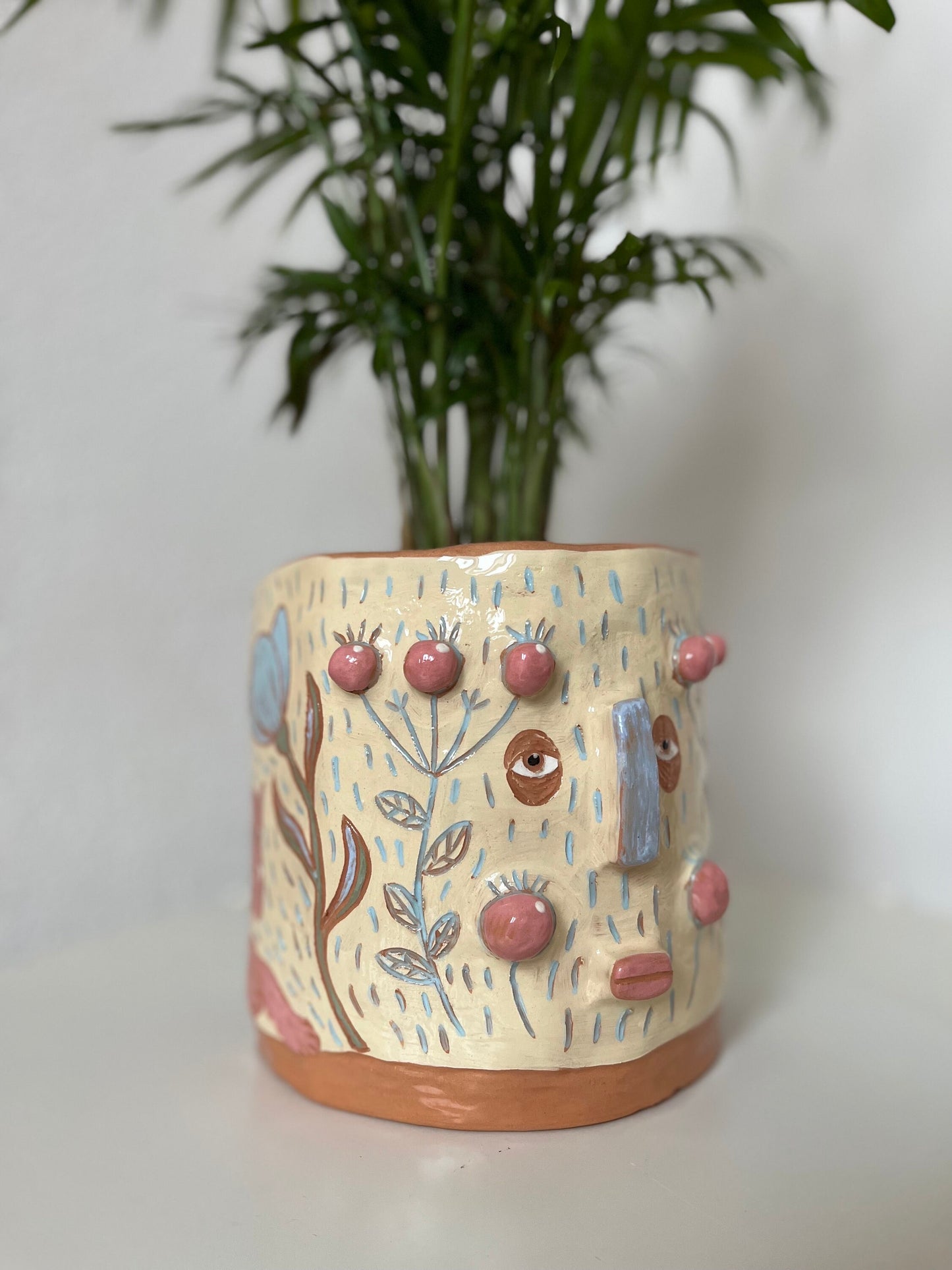 Quirky Maximalist Plant Pot / Indoor Planter / Gift For Her / Whimsical Planter / Plant Mom Gift / Handmade Ceramic Plant Pot