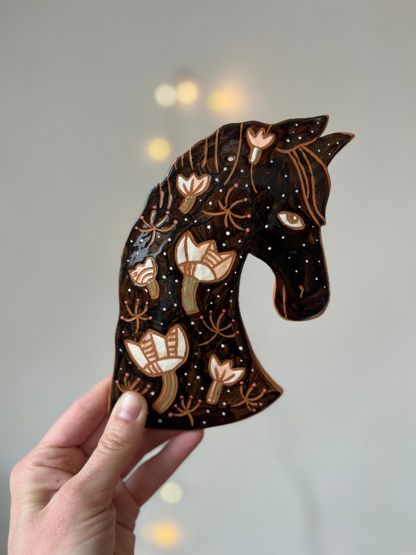 Ceramic Horse Wall Decor