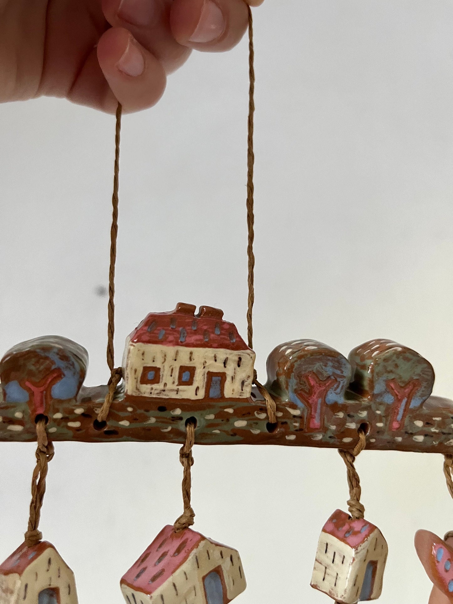 Ceramic House In A Forest Wall Hanging