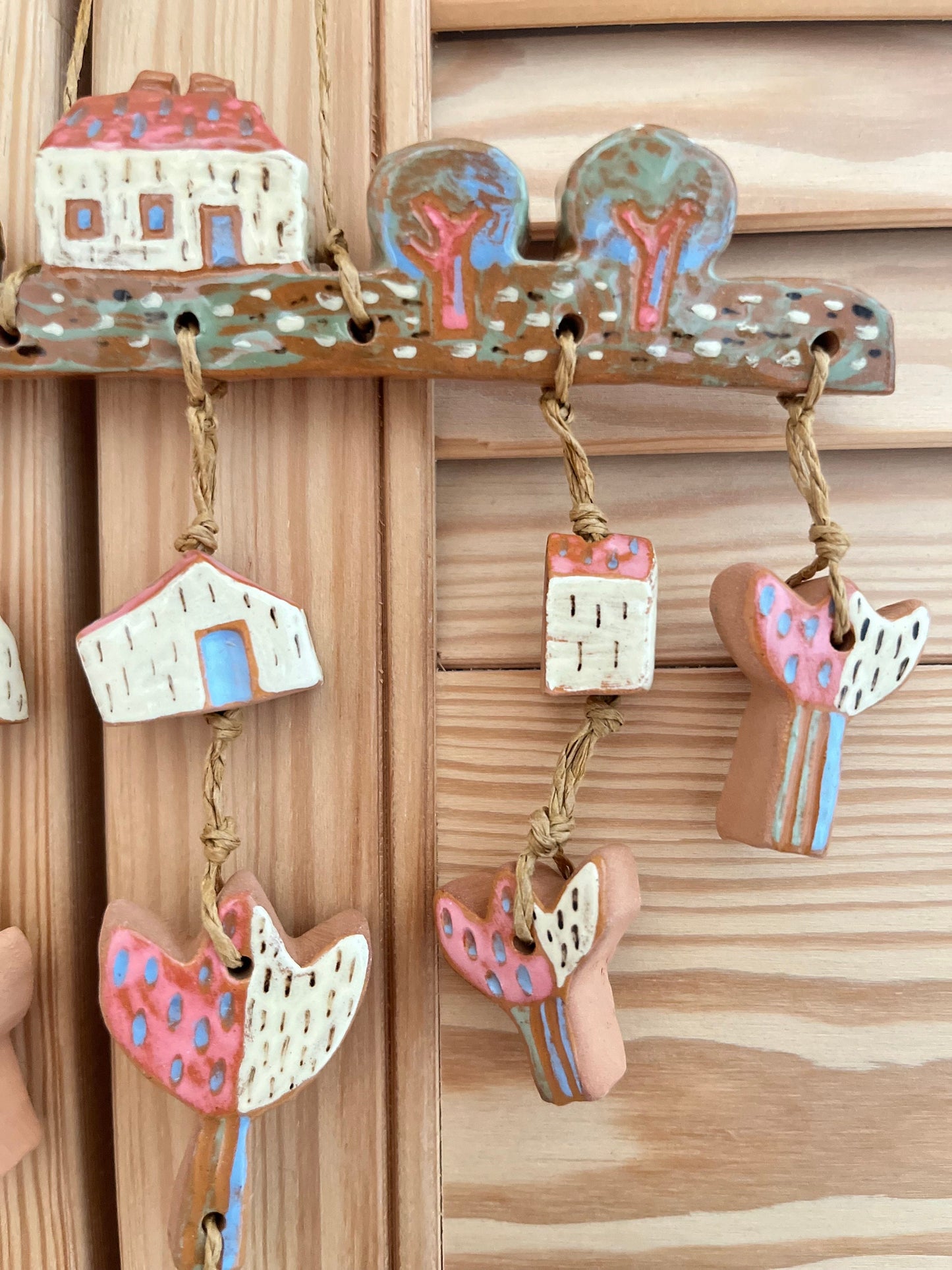 Ceramic House In A Forest Wall Hanging